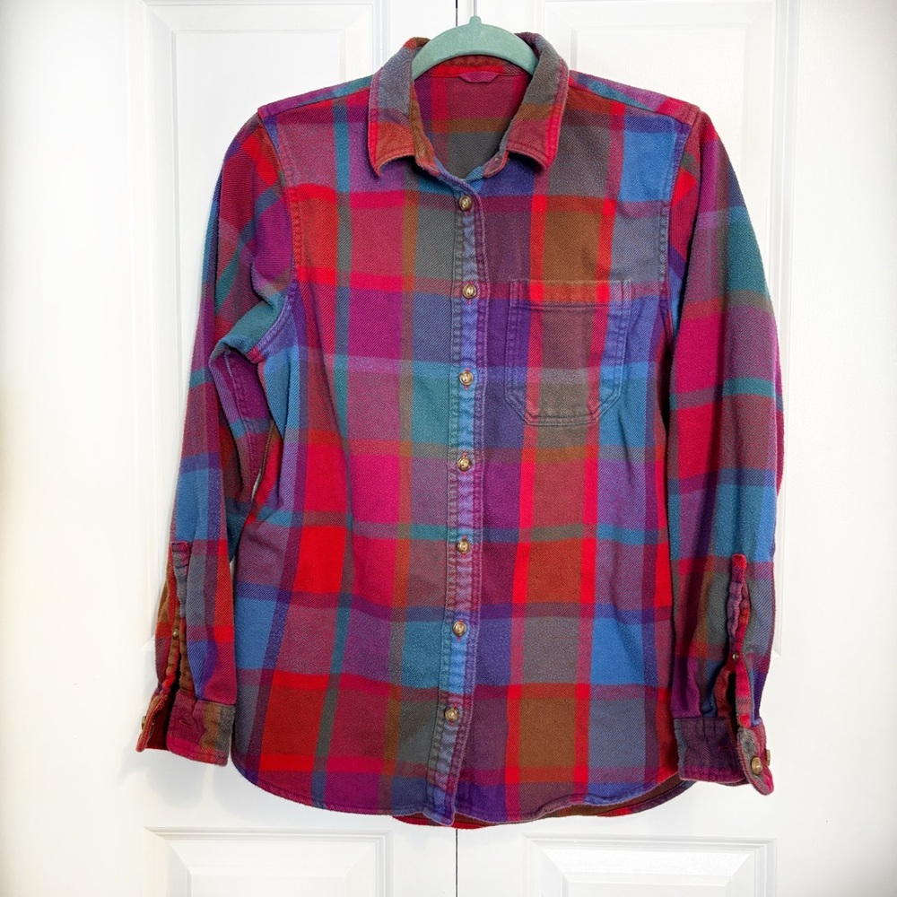 Ll Bean striped flannel